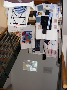 T-Skirts exhibition - stairwell