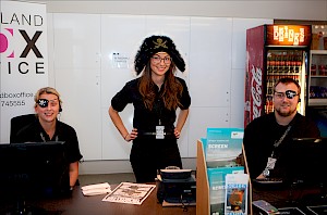 Staff at Mareel get in the mood for a screening of the Black Pirate (image (c) Dale Smith)
